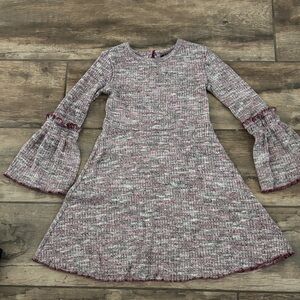 Art Class Pink and Gray Bell Sleeve Dress